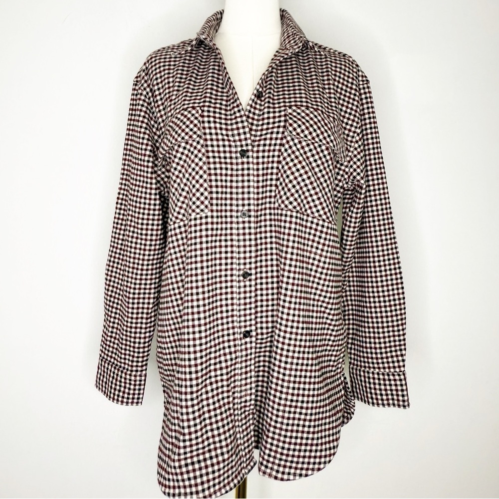 Abercrombie & Fitch Oversized Button Up Flannel Size Medium W24 - Picture 7 of 9